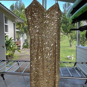 Gold Vintage Sequin Dress